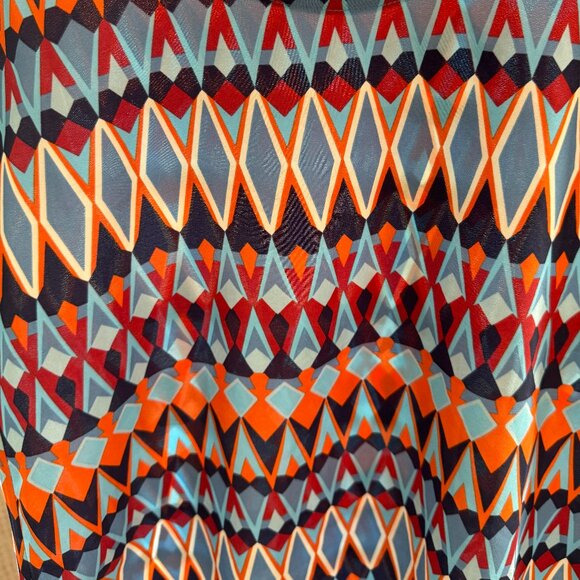 J Crew silk short sleeve color block blouse- size 00 - Picture 5 of 7